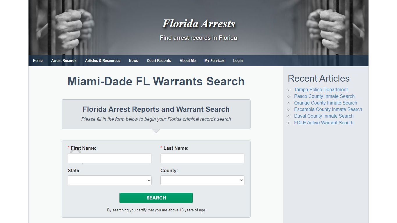 Miami-Dade FL Warrants Search - Florida Arrests